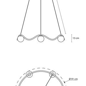 Circle of life chandelier ø910 mm.