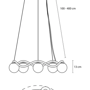 Circle of life chandelier raw brass ø650 mm.