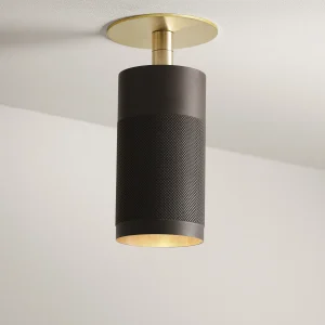 Patrone Recessed Ceiling Light, Browned Brass