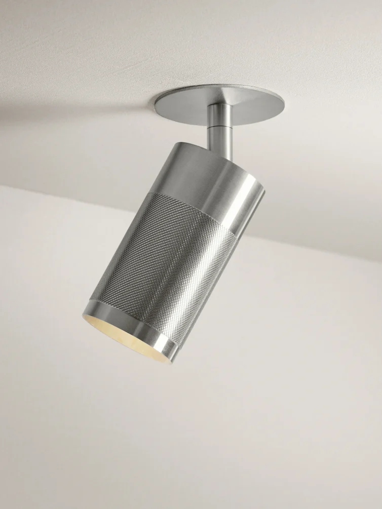 Patrone Recessed Ceiling Light, Nickel-plated Brass