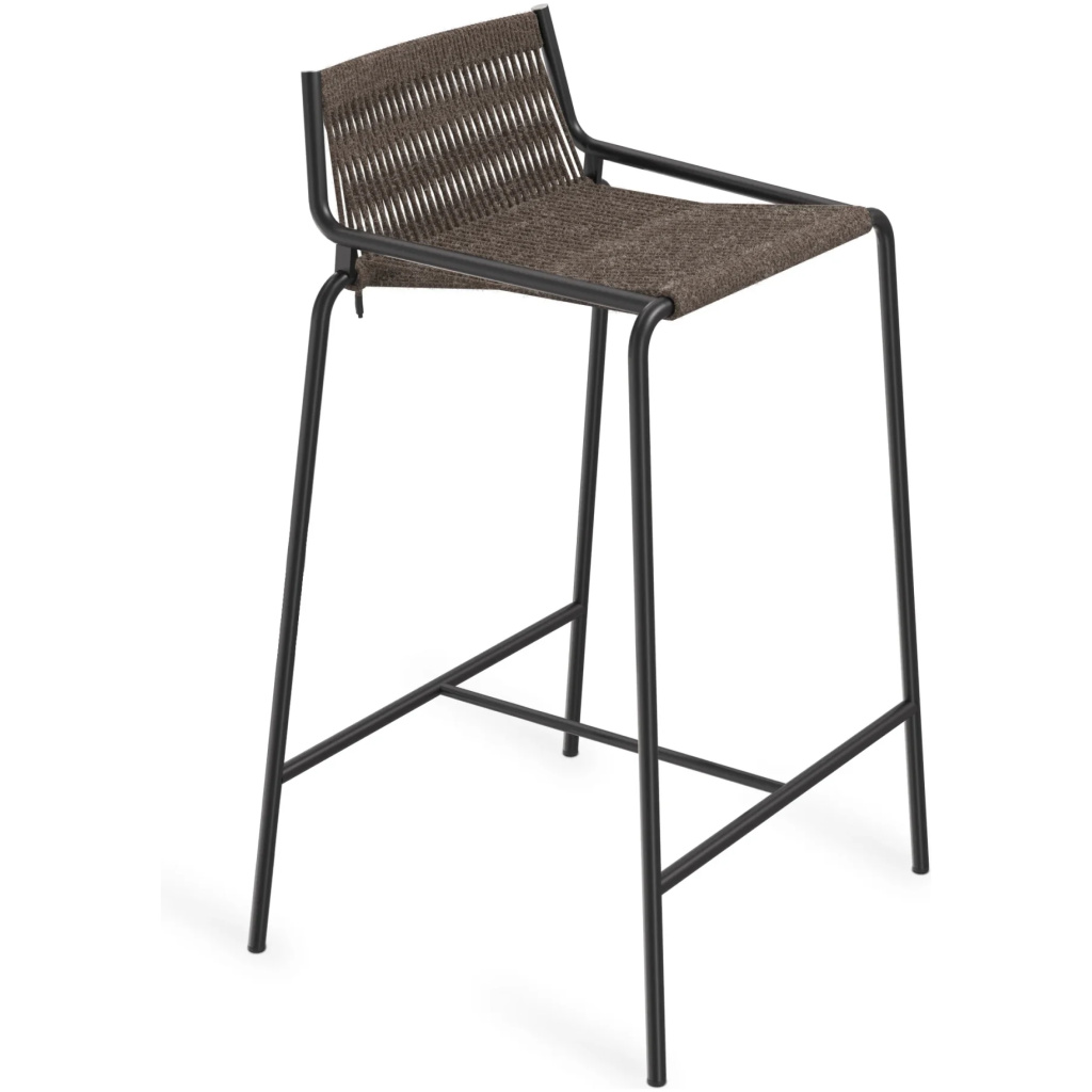 THORUP Noel Counter Chair H67 I Black Base / Dark Grey Wool
