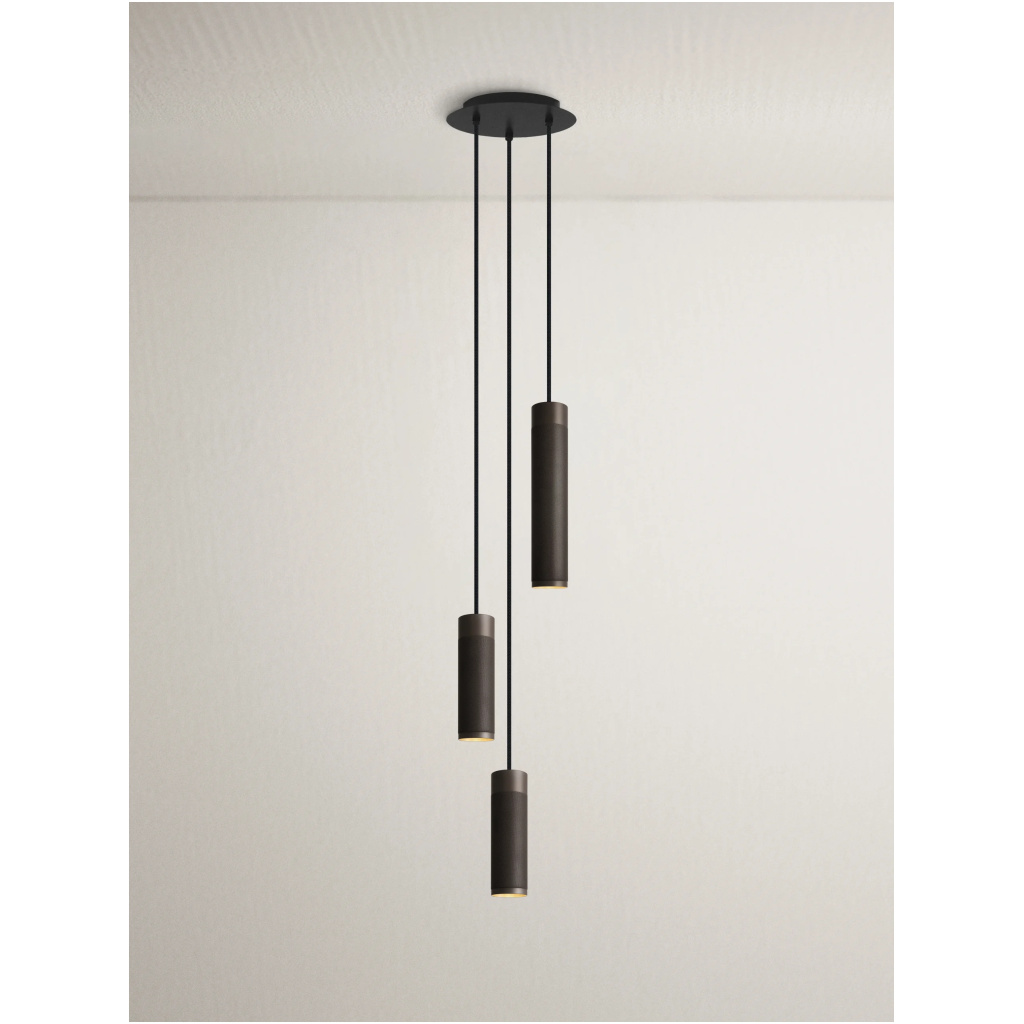 Patrone Pendant Cluster Lamp Small, Browned Brass