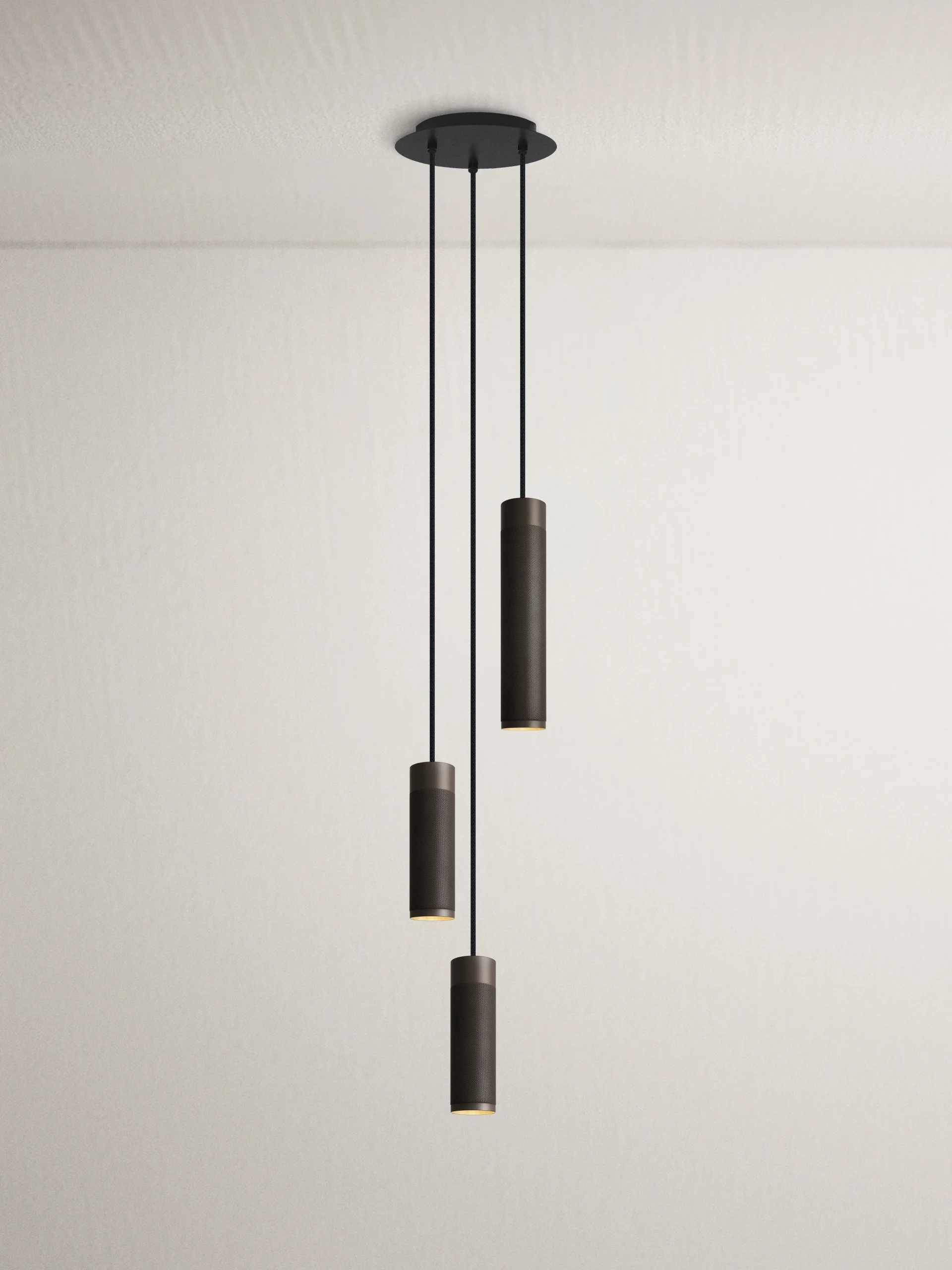 Patrone Pendant Cluster Lamp Small, Browned Brass