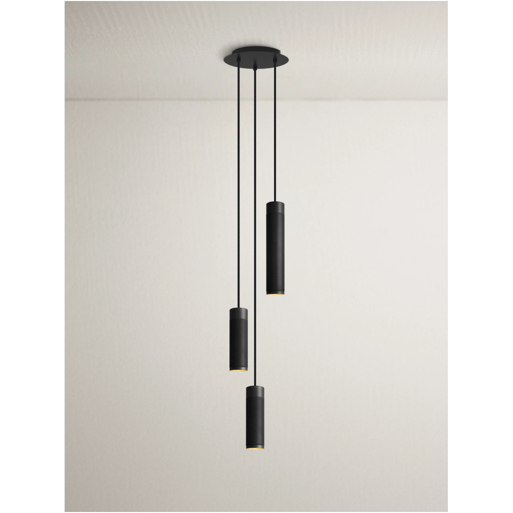 Patrone Pendant Cluster Lamp Small, Black-browned Brass