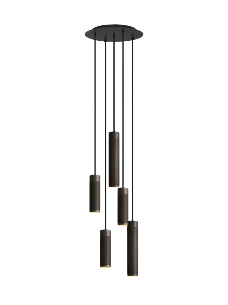 Patrone Pendant Cluster Lamp Large, Browned Brass