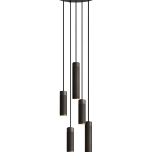 Patrone Pendant Cluster Lamp Large, Browned Brass