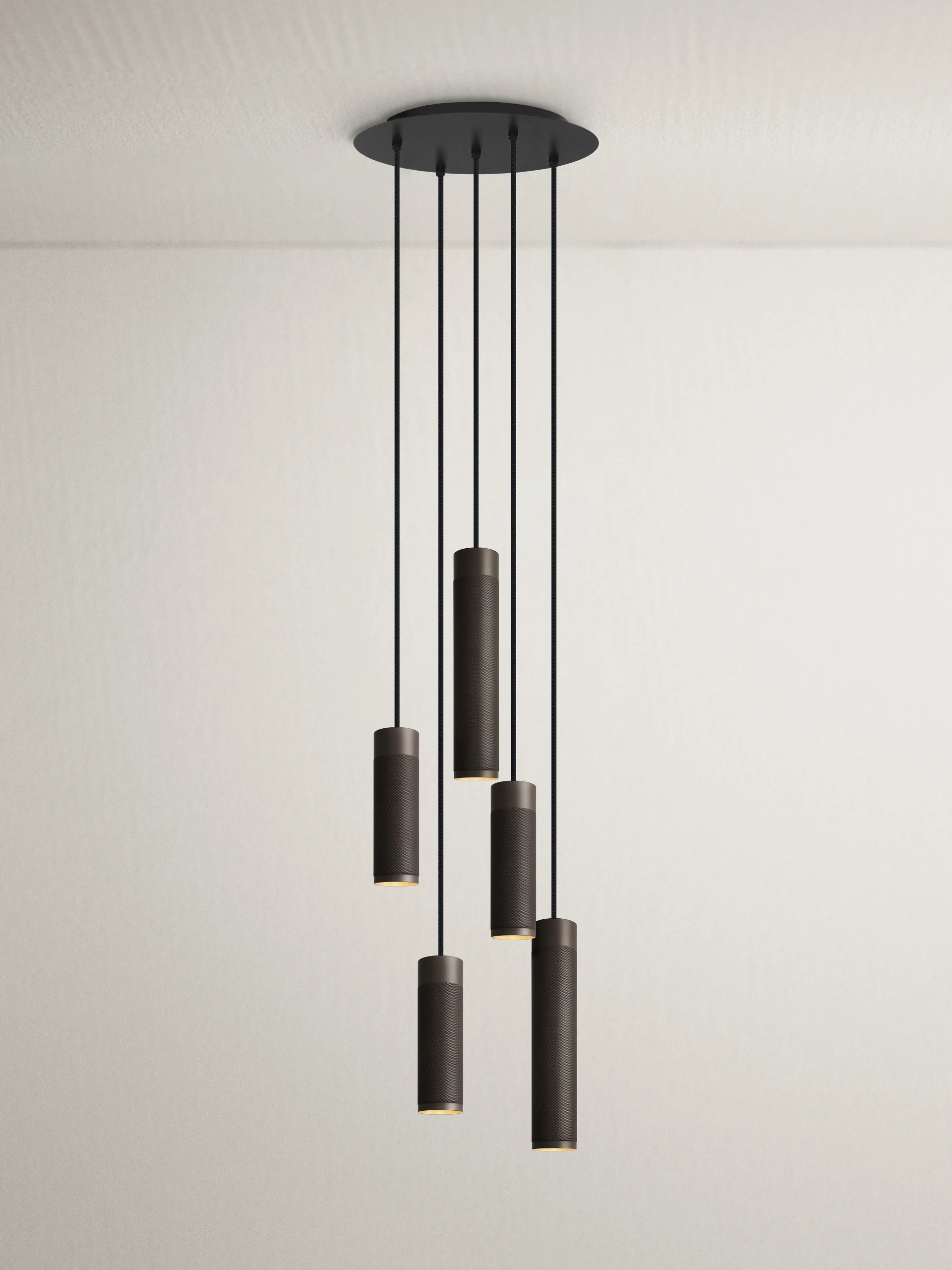 Patrone Pendant Cluster Lamp Large, Browned Brass