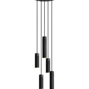 Patrone Pendant Cluster Lamp Large, Black-browned Brass/Brass