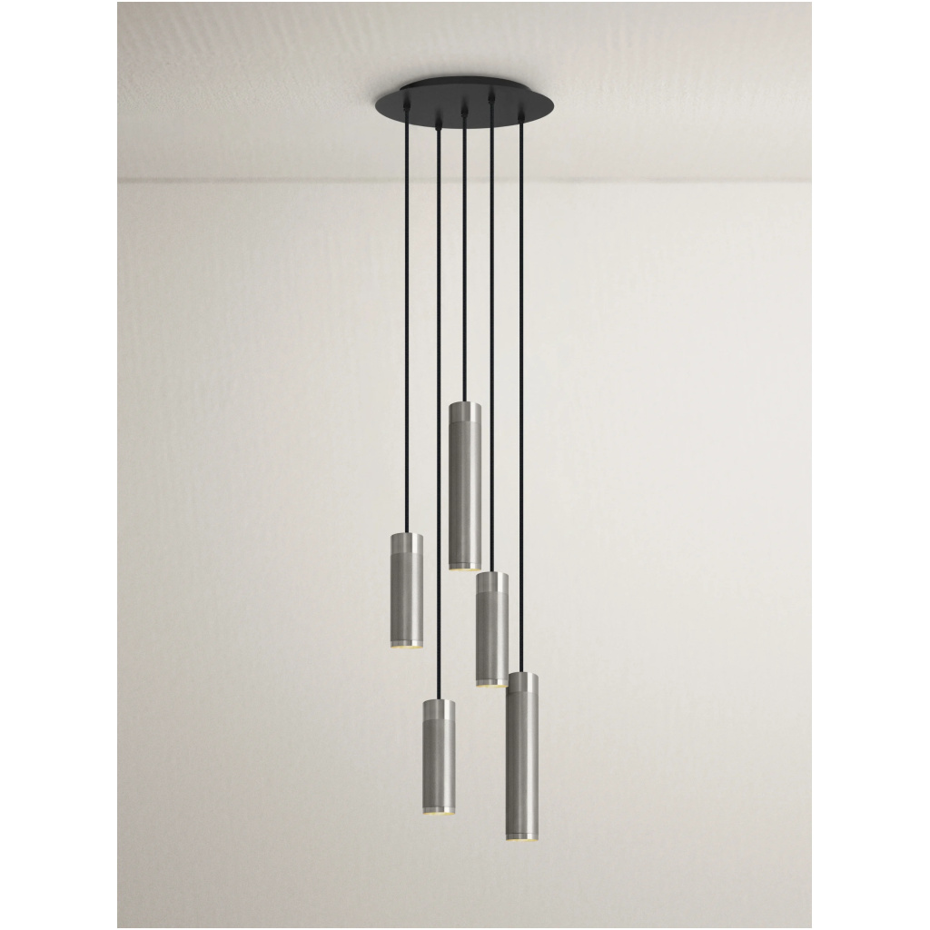 Patrone Pendant Cluster Lamp large, Nickel-plated Brass