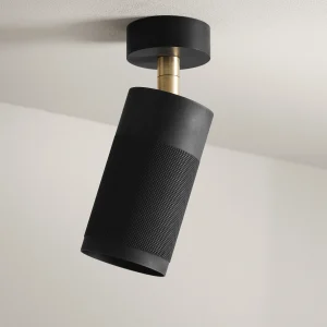 Patrone Canopy Ceiling Light, Black-browned Brass