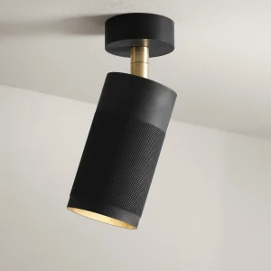 Patrone Canopy Ceiling Light, Black-browned Brass