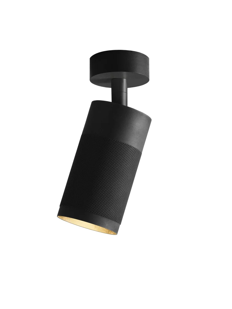 Patrone Canopy Ceiling Light, Black-browned Brass/Brass