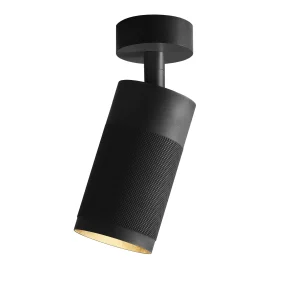 Patrone Canopy Ceiling Light, Black-browned Brass/Brass