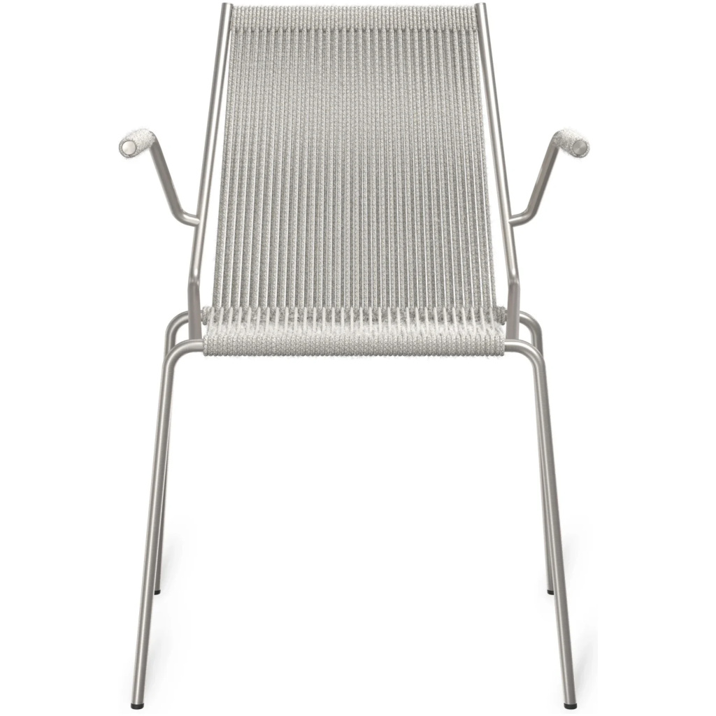 THORUP Noel Armrest Chair I Steel Base/Fair Grey Wool