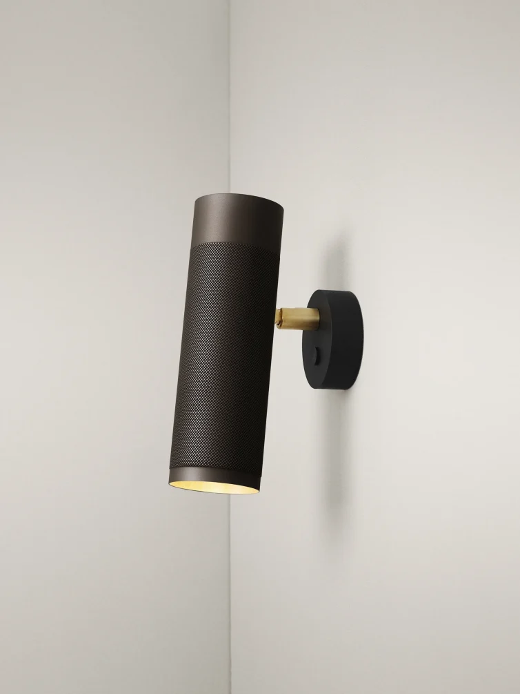 Patrone Wall Lamp, Black-browned Brass