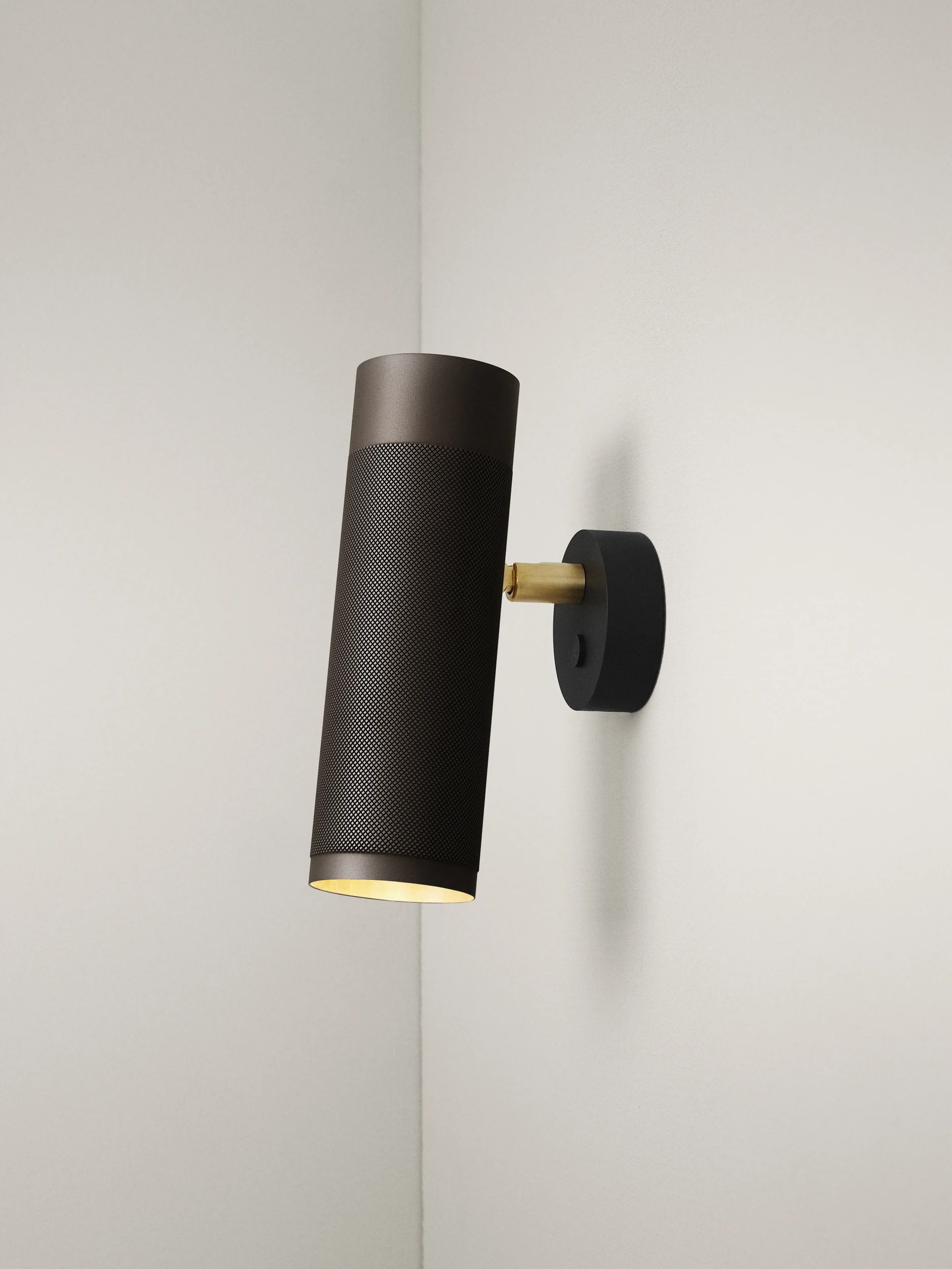 Patrone Wall Lamp, Browned Brass