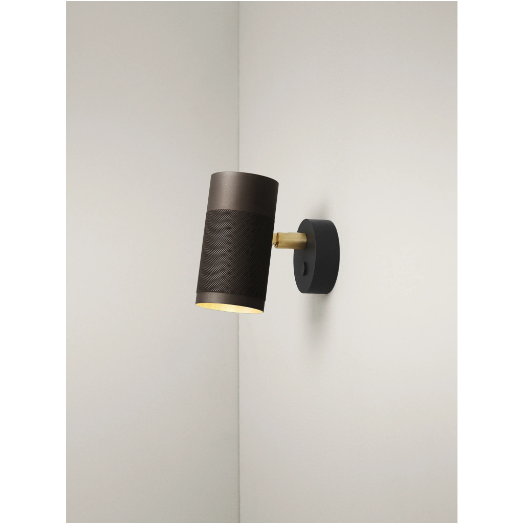 Patrone Small Wall Lamp, Browned Brass