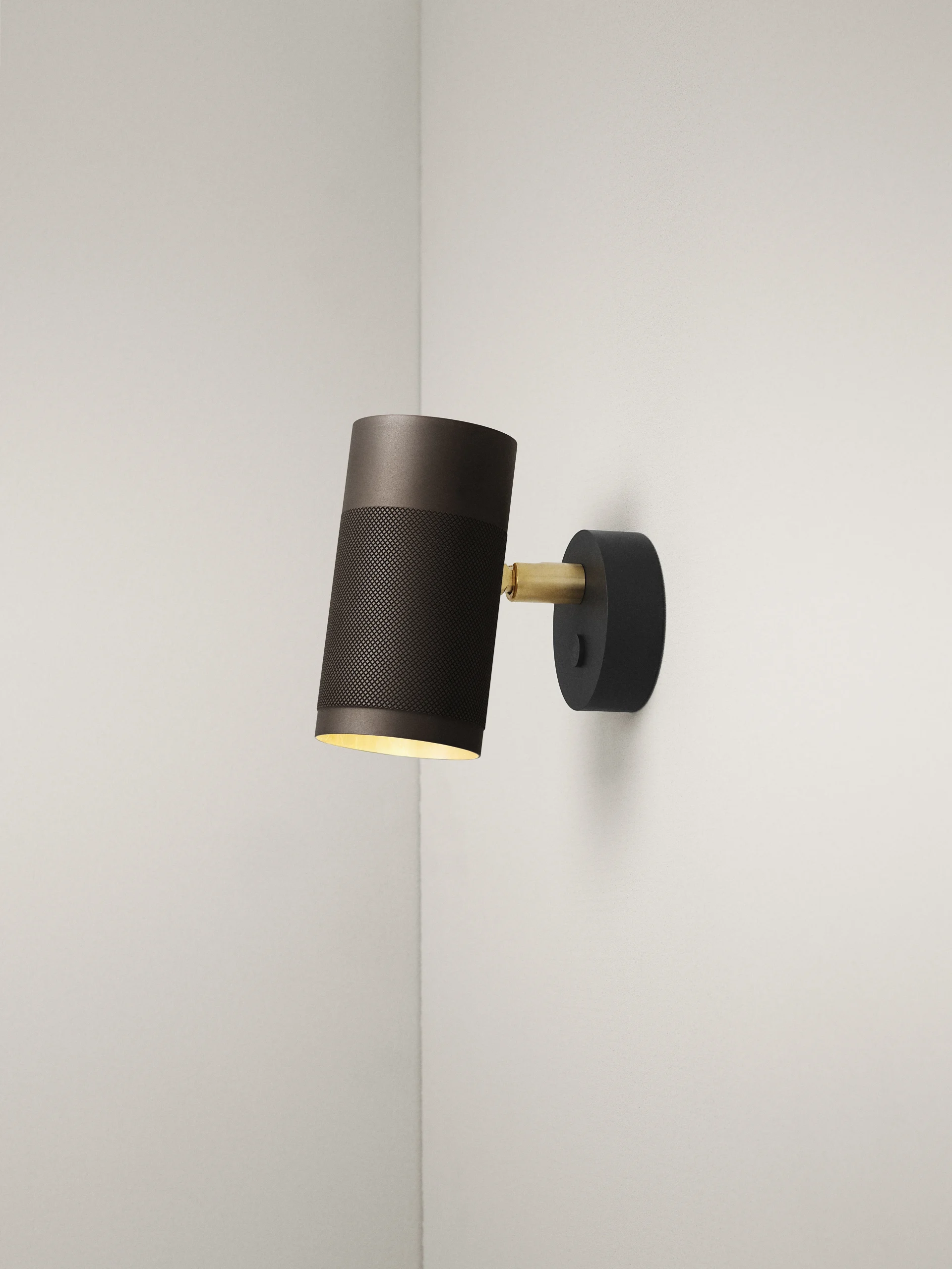 Patrone Small Wall Lamp, Browned Brass