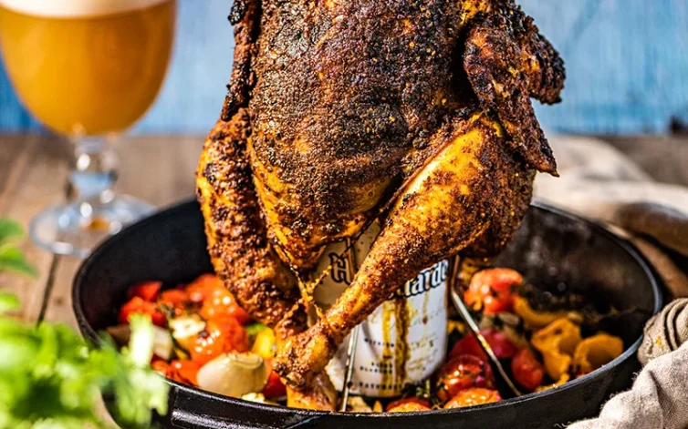 Big Green Egg Beer Can Chicken Roaster