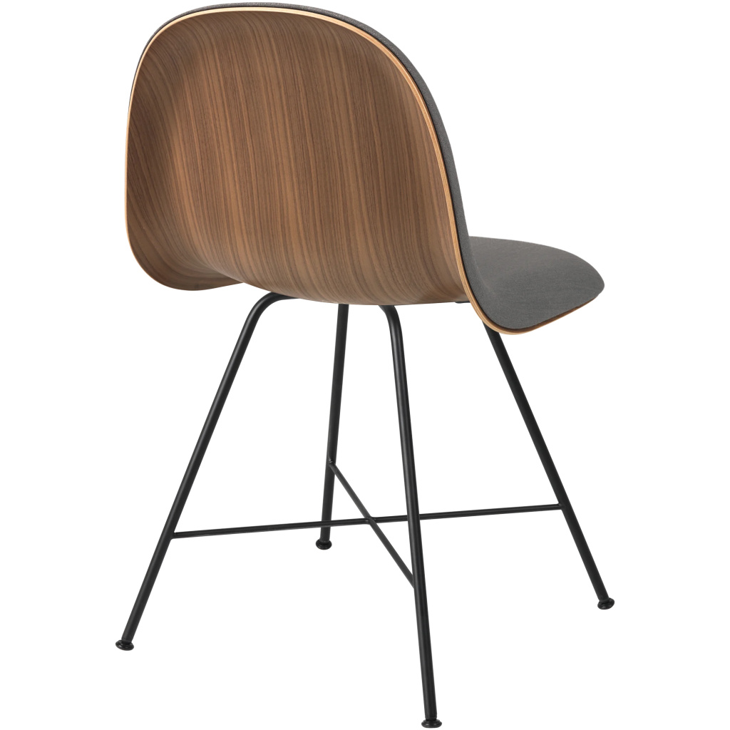 GUBI 3D Dining Chair – Front Upholstered, Center base, Wood Shell