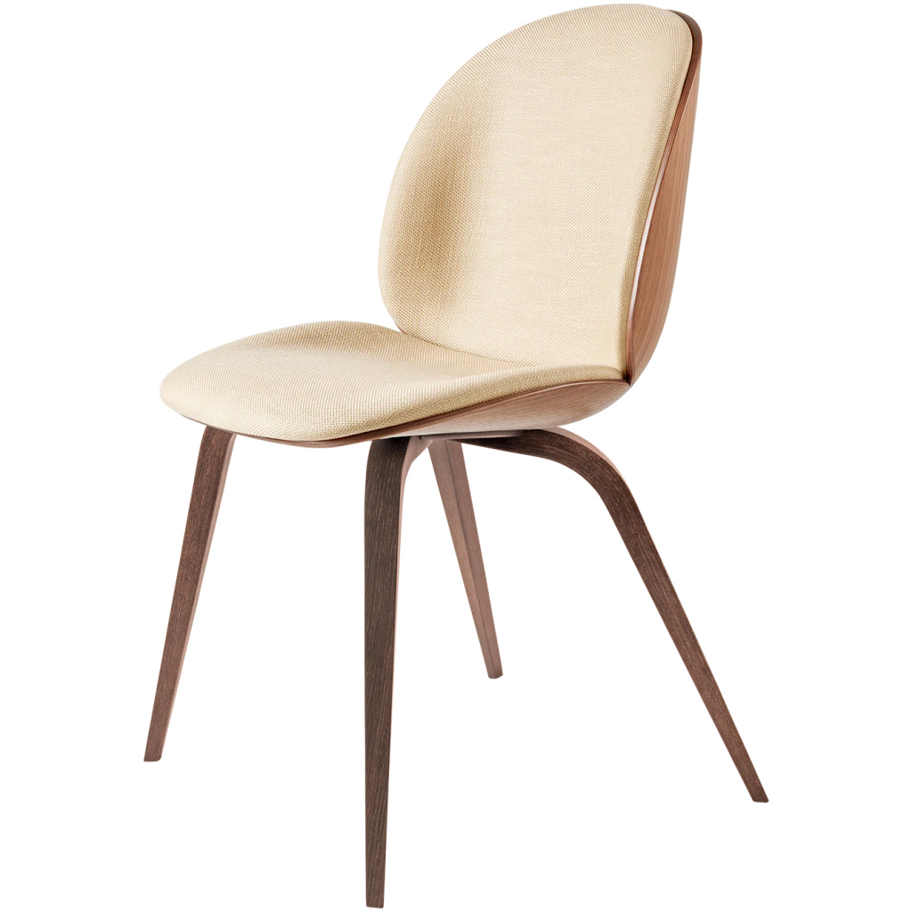 Beetle Dining Chair – Front Upholstered, Wood base, Veneer Shell
