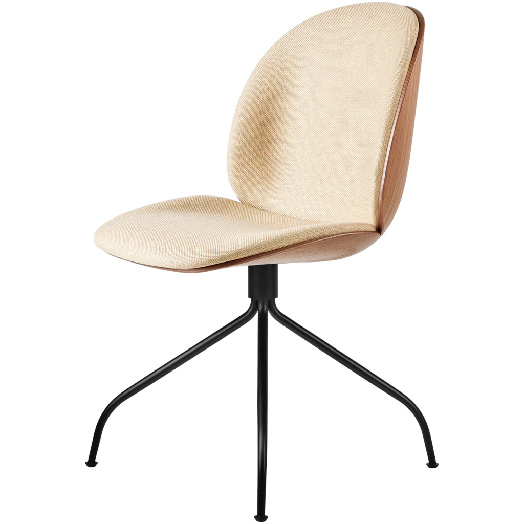 Beetle Meeting Chair – Front Upholstered, Swivel base, Veneer Shell
