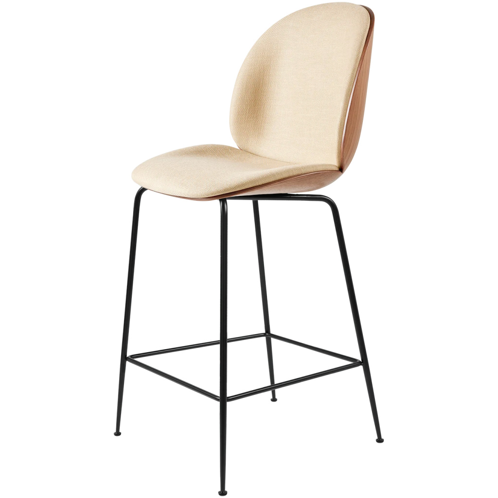 Beetle Counter Chair – Front Upholstered, 67, Conic base, Veneer Shell