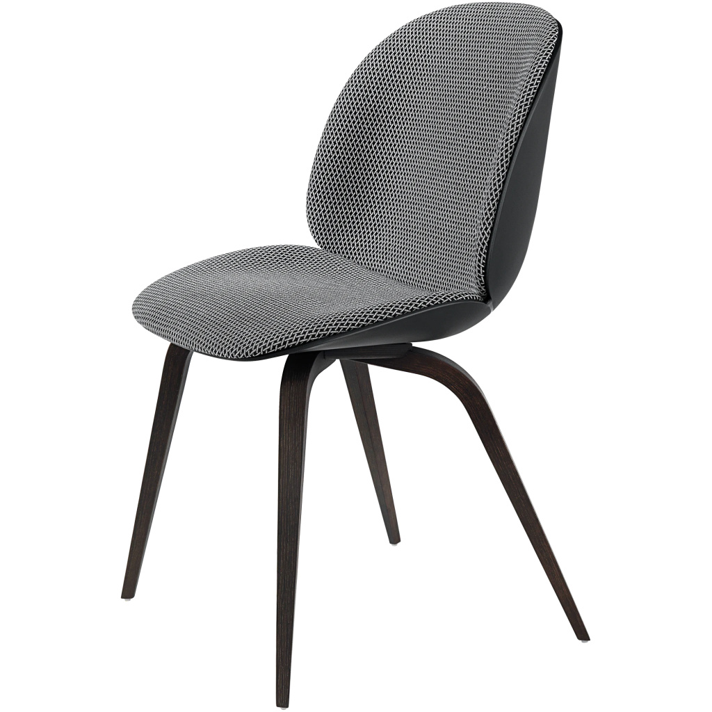 Beetle Dining Chair – Front Upholstered, Wood base