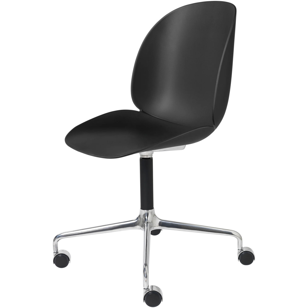 Beetle Meeting Chair – Un-Upholstered, 4-star w. castors