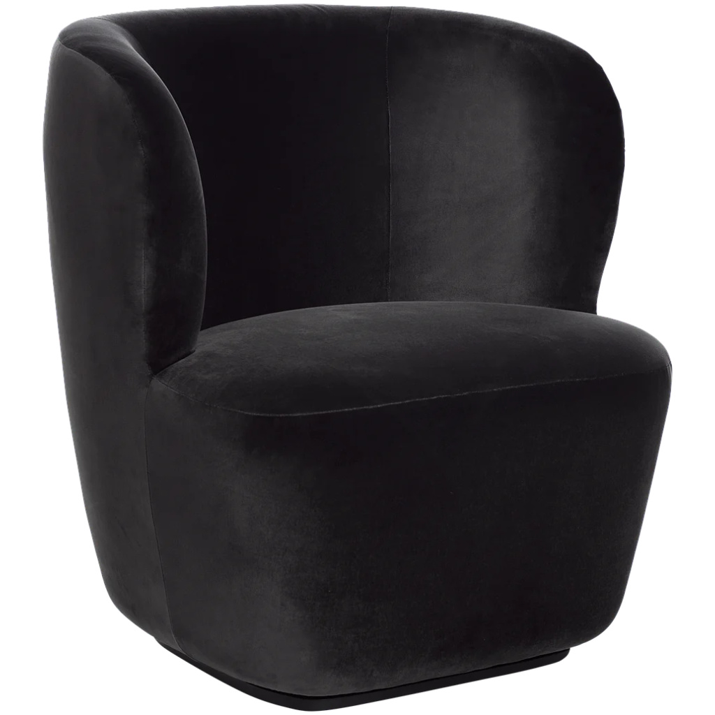 Stay Lounge Chair – Fully Upholstered, Small, Black base