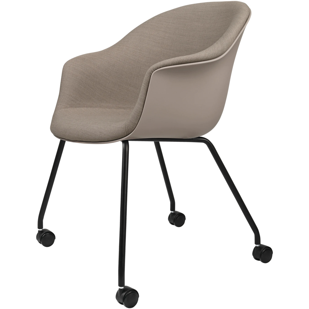Bat Meeting Chair – Front Upholstered, 4 legs w. castors