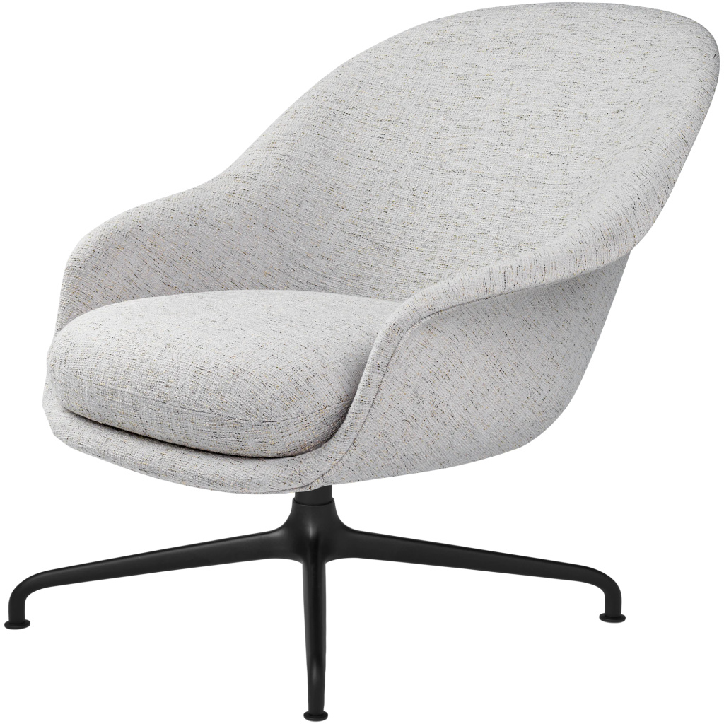 Bat Lounge Chair – Fully Upholstered, Low back, 4-star base, Swivel Base