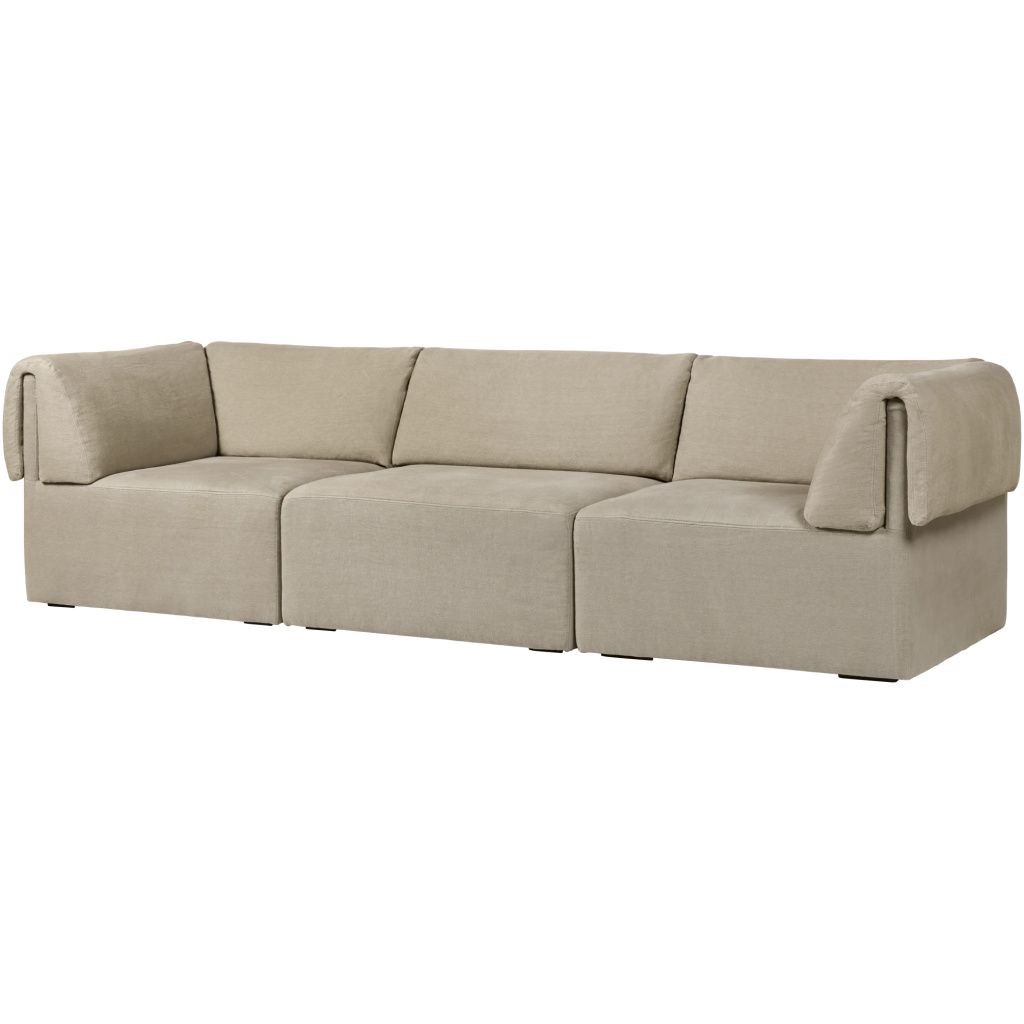 Wonder Sofa – Fully Upholstered, 3-seater with armrests, 280×95
