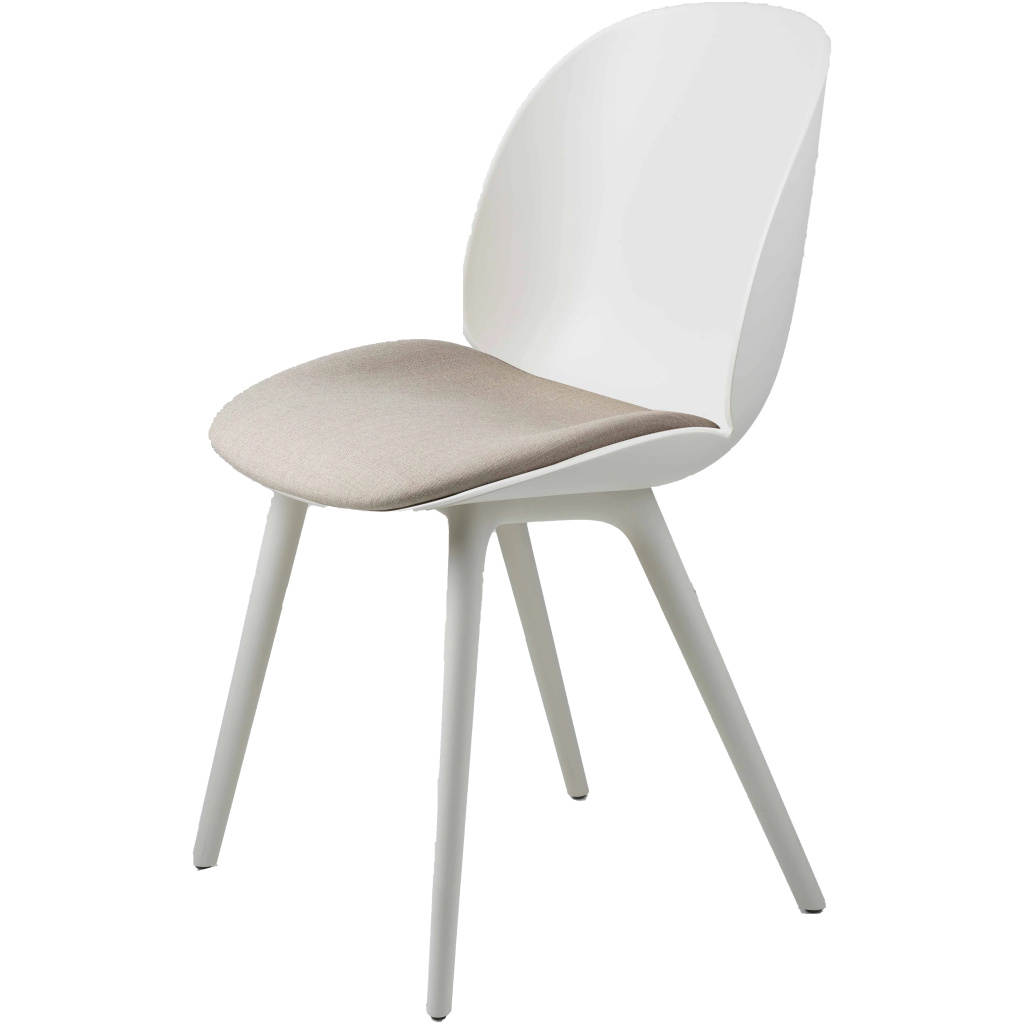 Beetle Dining Chair – Seat Upholstered, Plastic base, Monochrome