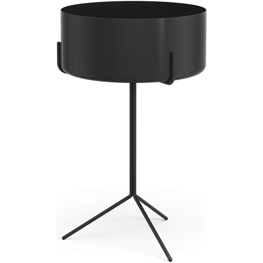 Drum runt bord med hög skål diameter 40 cm höjd 56 cm
