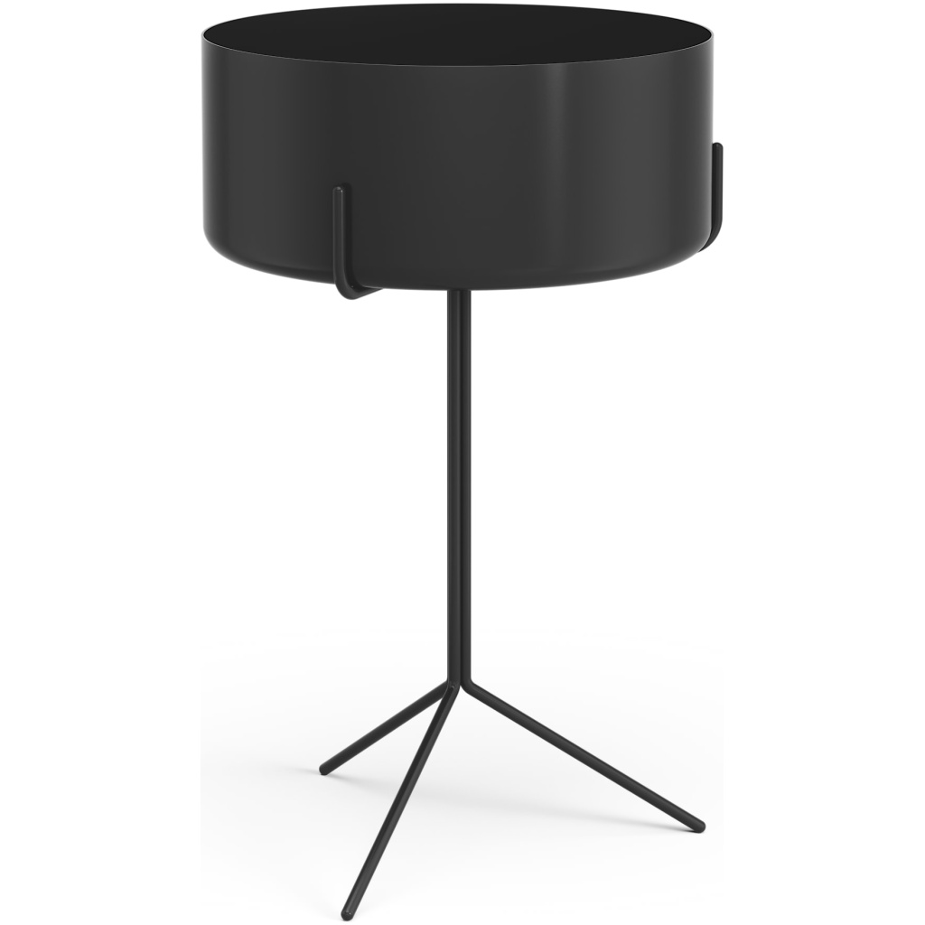 Drum runt bord med hög skål diameter 40 cm höjd 56 cm