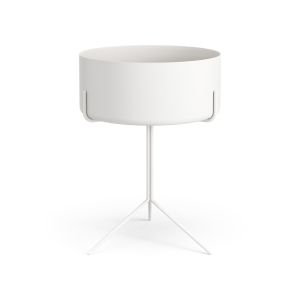 Drum runt bord med hög skål diameter 40 cm höjd 46 cm