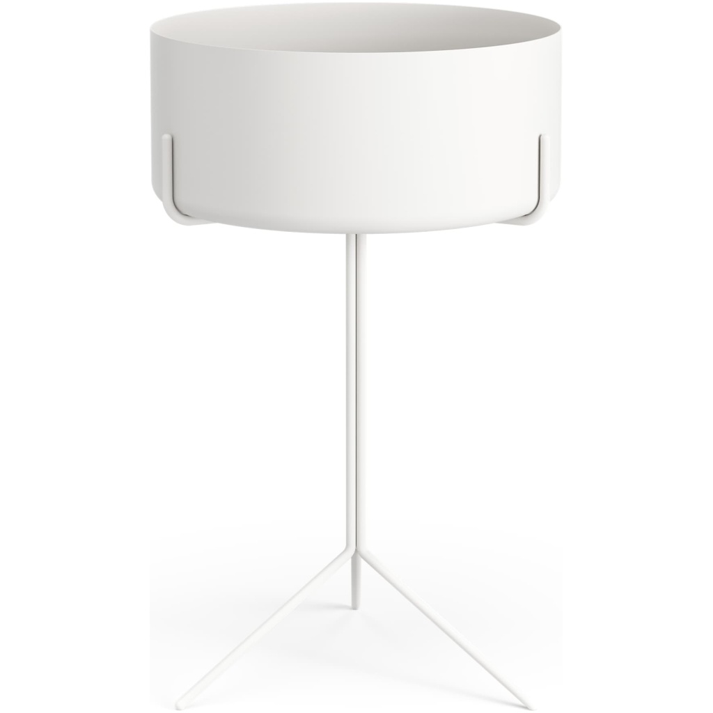 Drum runt bord med hög skål diameter 40 cm höjd 56 cm