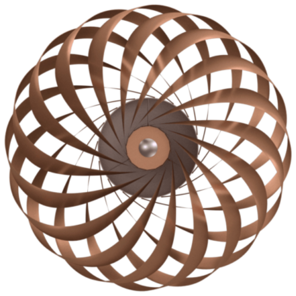 TR5 Wall light, Brushed aluminium, Copper, 40 x 18 cm