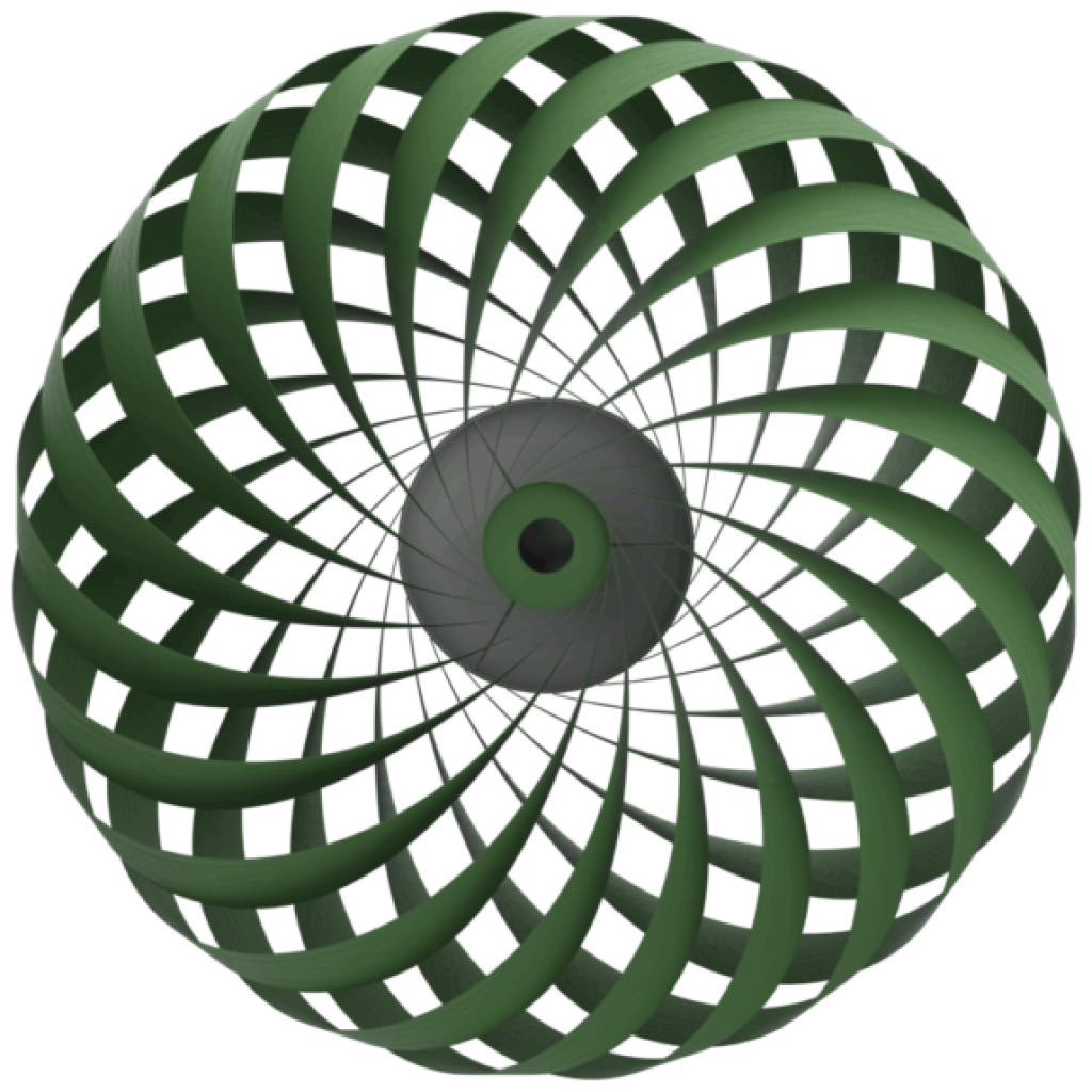 TR5 Wall light, Birch, Green, 60 x 20 cm