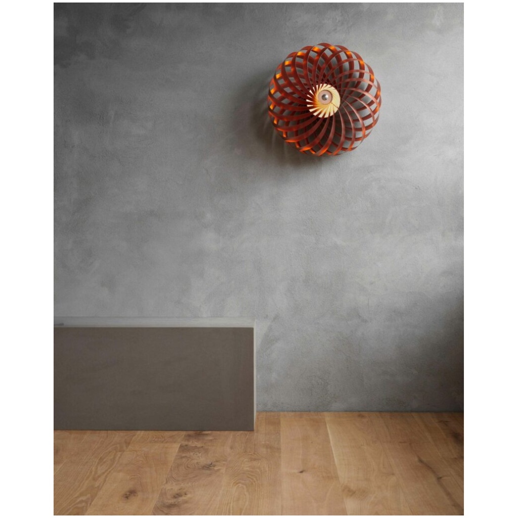 TR5 Wall light, Birch, Red, 40 x 18 cm