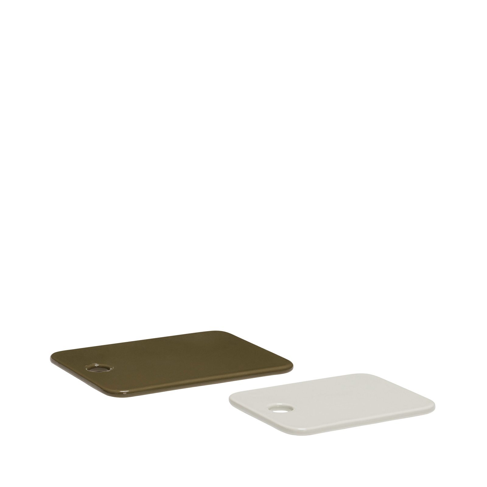 Amare Smørplatter Sand/Olivengrøn (sæt af 2)