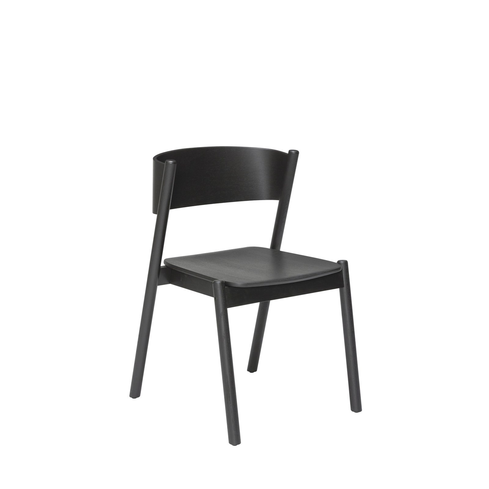 Oblique Spisestol Sort