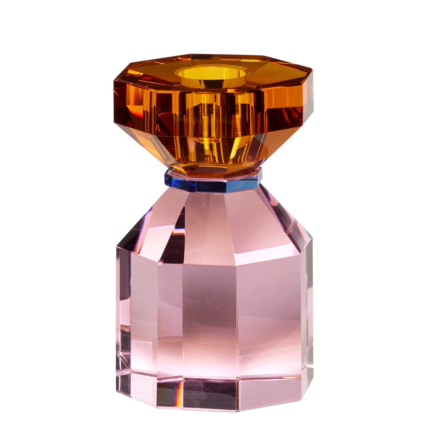 Gem Lysestage Orange/Lyserød