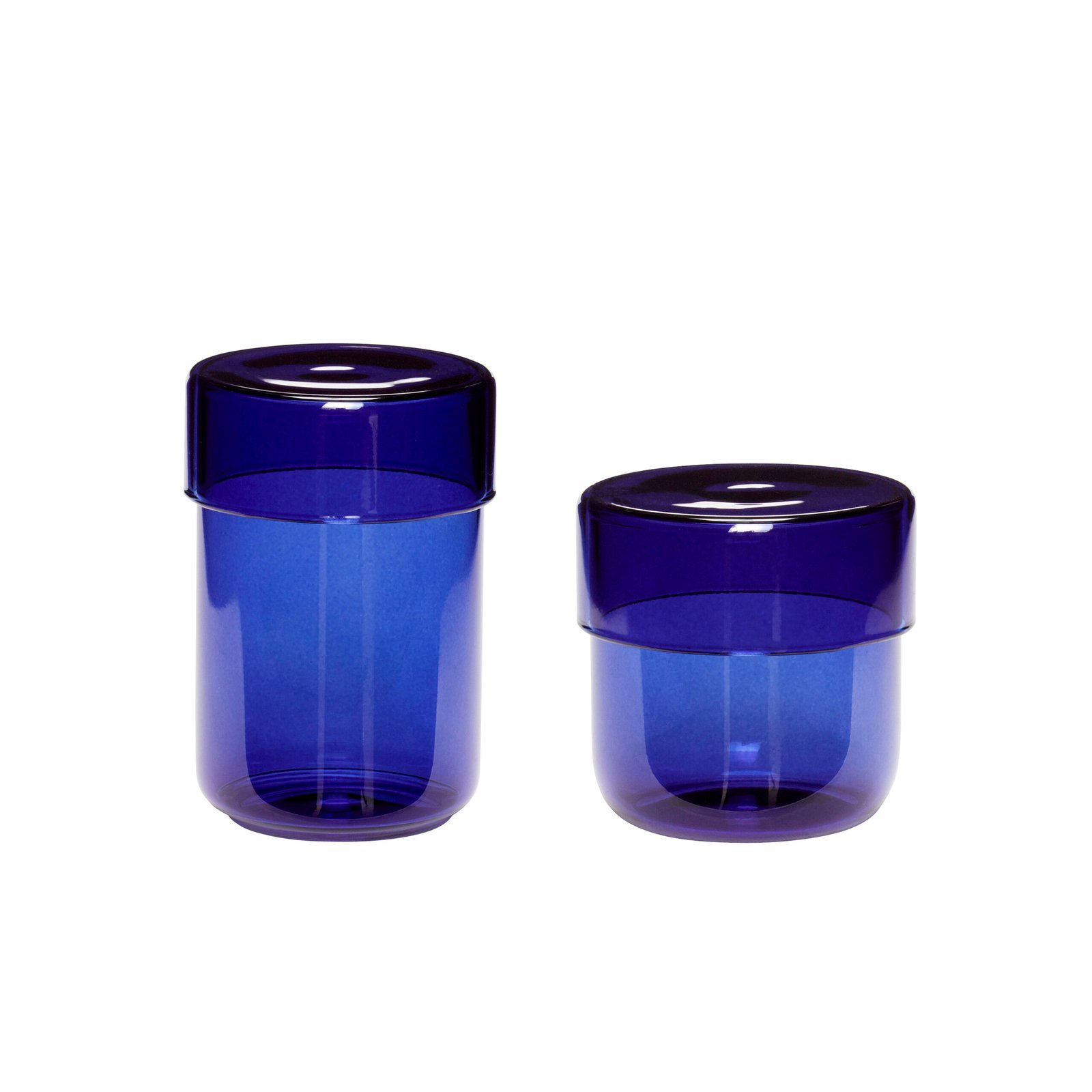 Pop Opbevaringsglas Small Blå (sæt af 2)