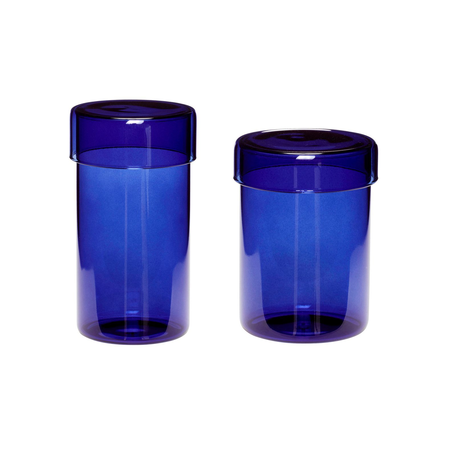 Pop Opbevaringsglas Large Blå (sæt af 2)
