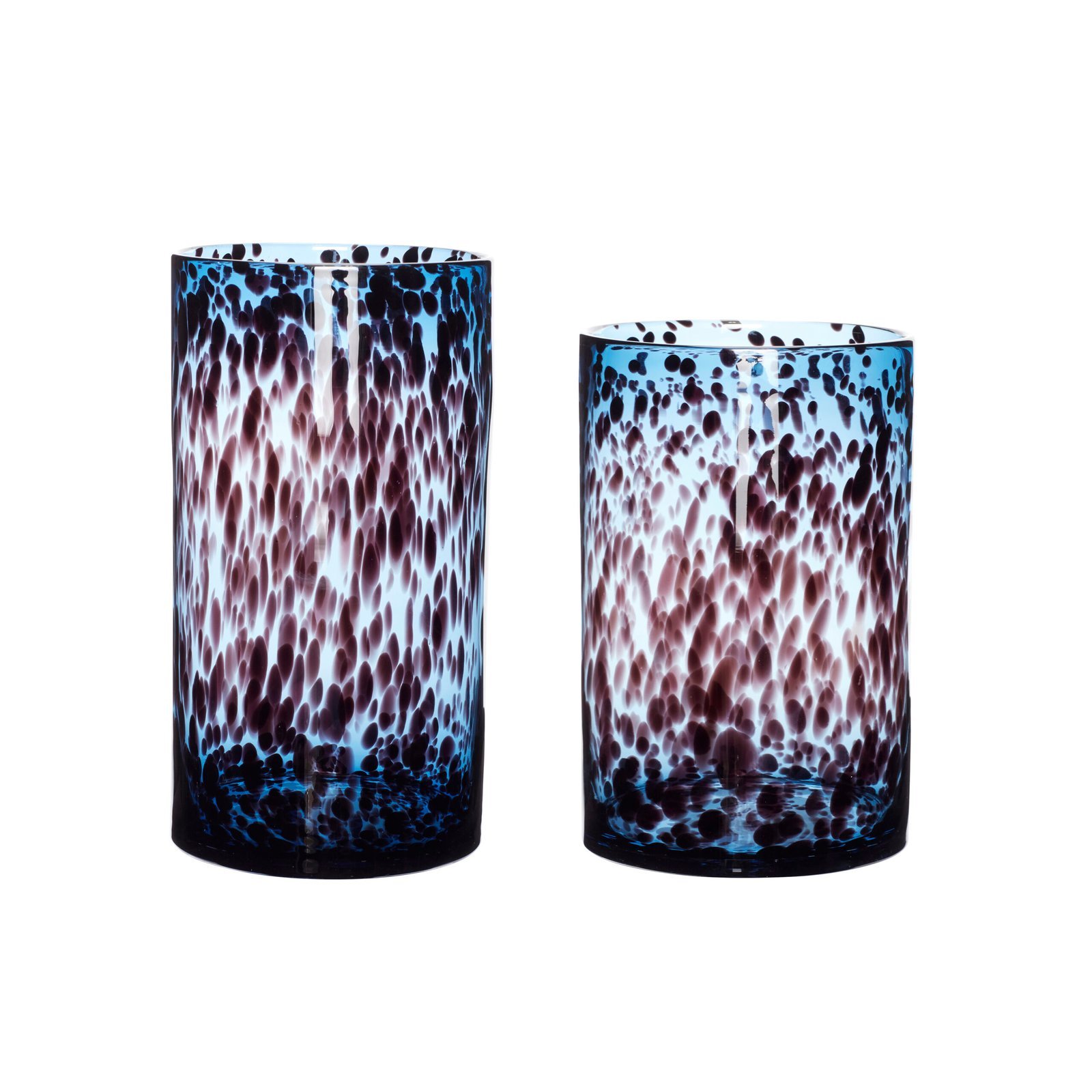 Leo Vaser Cylinder Blå/Burgundy (sæt af 2)