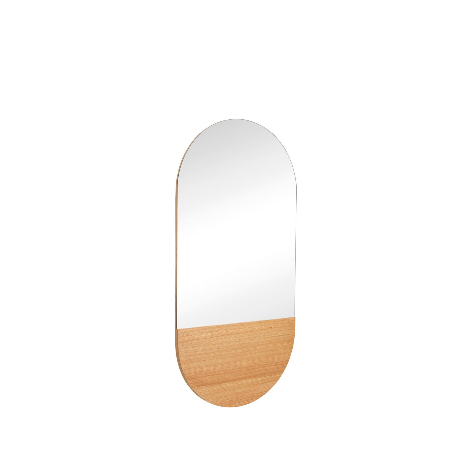 Crescent Vægspejl Oval Natur