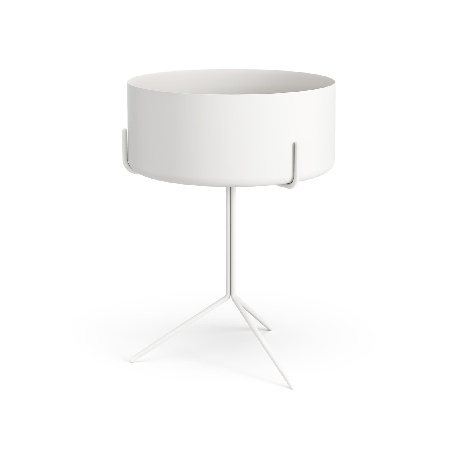 Drum runt bord med hög skål diameter 40 cm höjd 46 cm