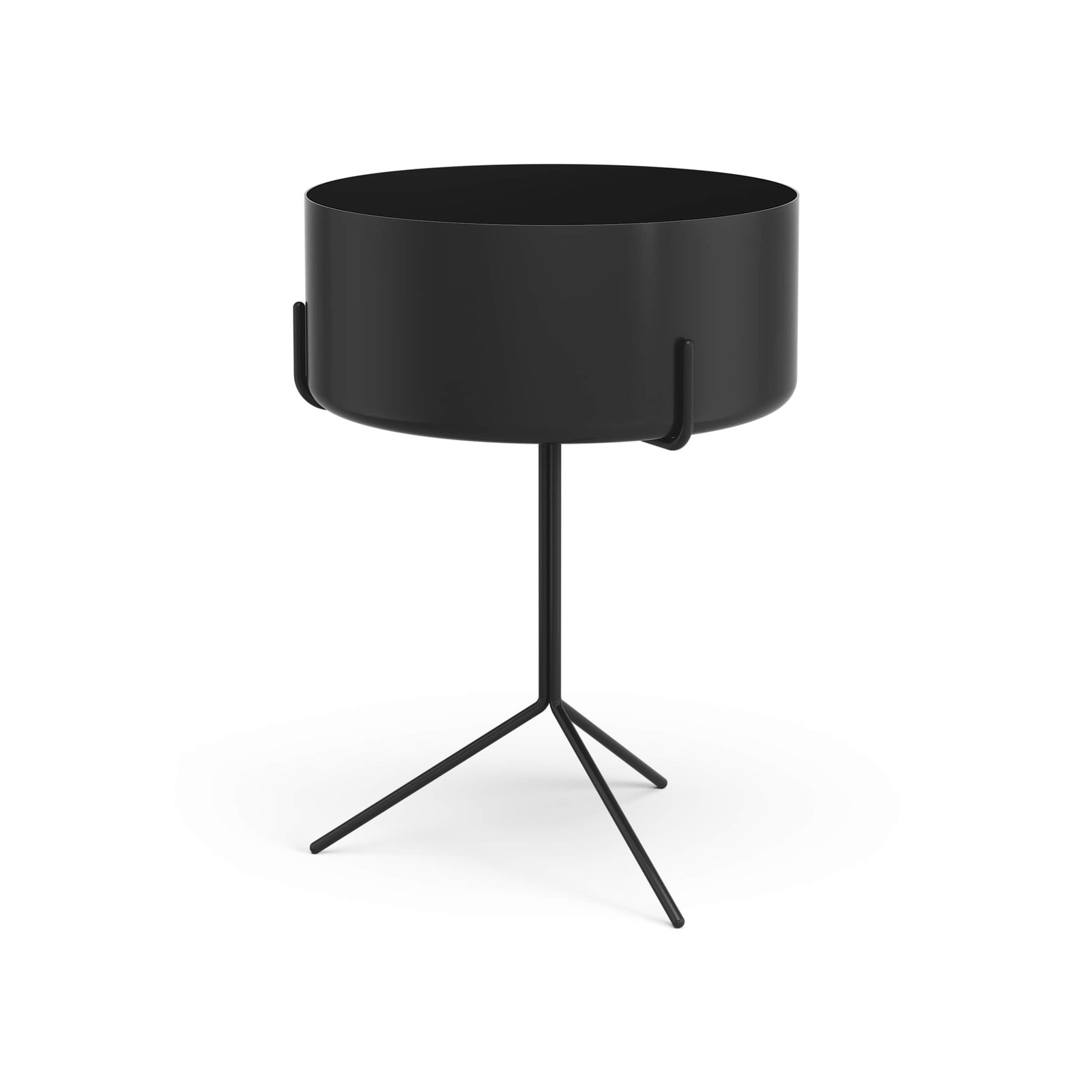 Drum runt bord med hög skål diameter 40 cm höjd 46 cm